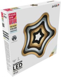 Avide Design Mennyezeti LED Lmpa Sheron 90W(45+45) RF tvirnytval